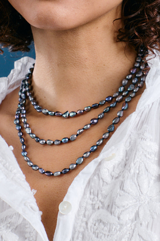 Hand-Knotted Pearl Necklace