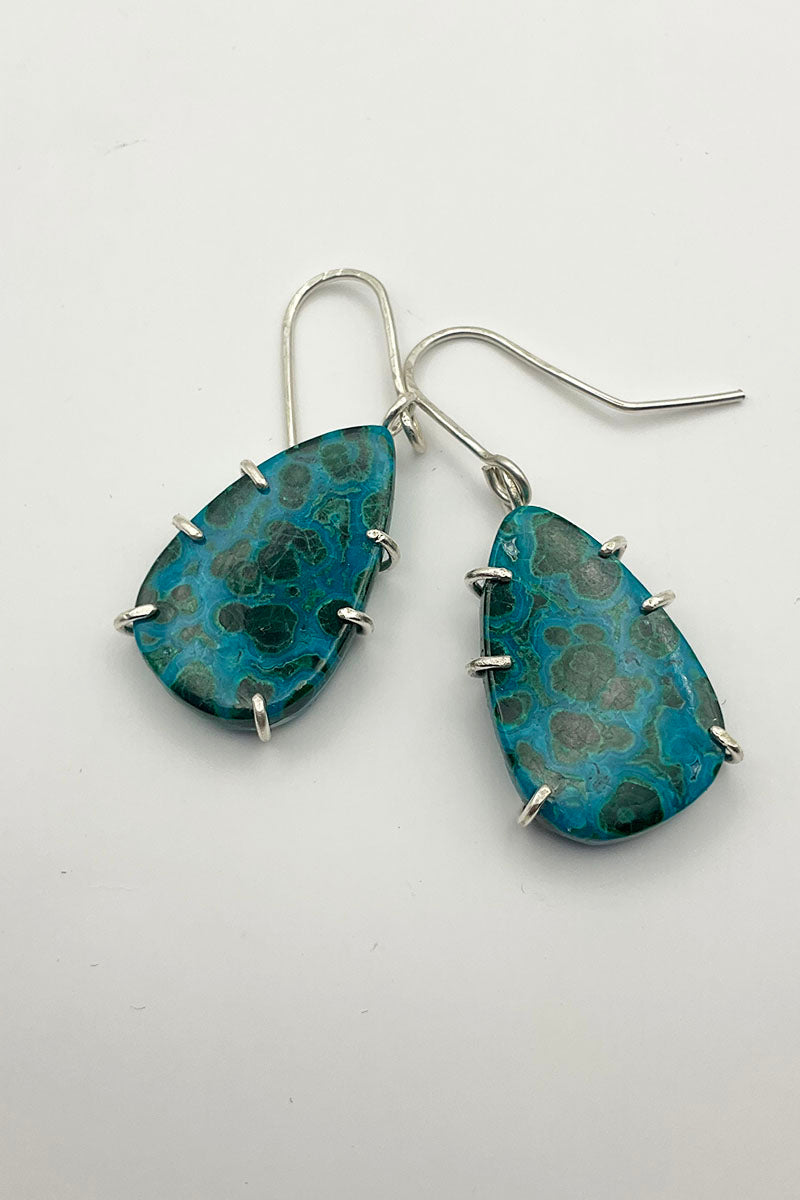 Malachite and Chrysocolla Earrings