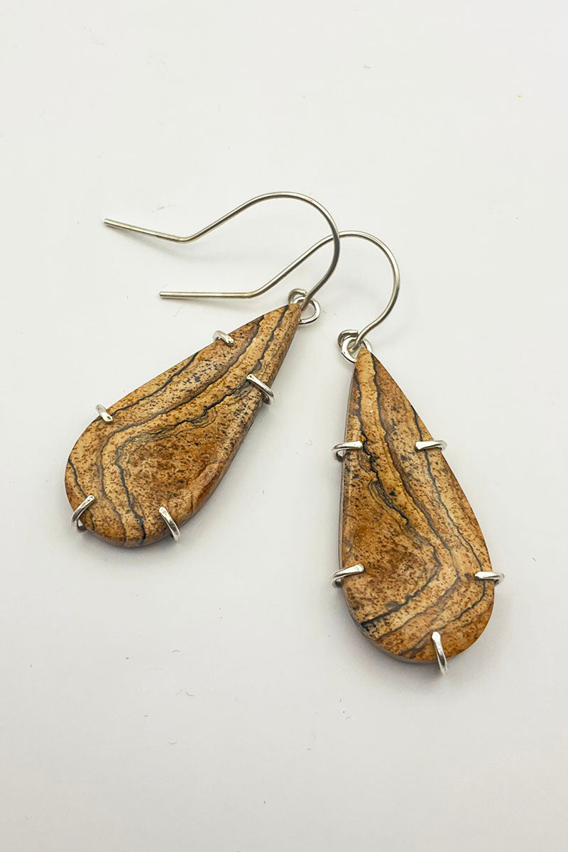 Picture Jasper Earrings
