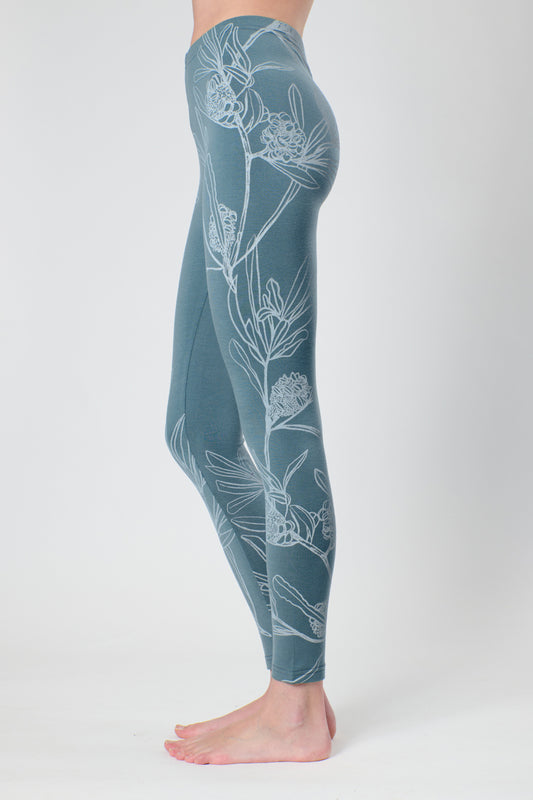Sky Banksia Merino Leggings