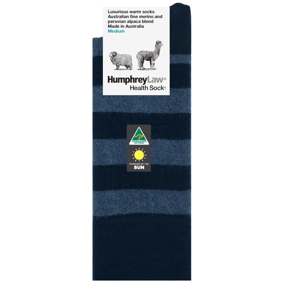 Humphrey Law Fine Merino and Peruvian Alpaca Blend Stripe Socks
