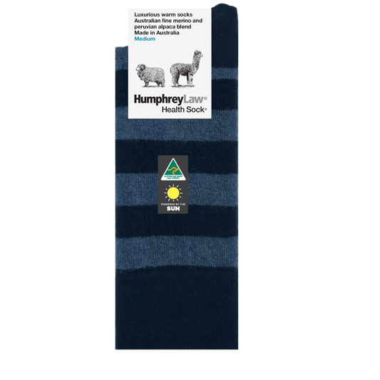 Humphrey Law Fine Merino and Peruvian Alpaca Blend Stripe Socks