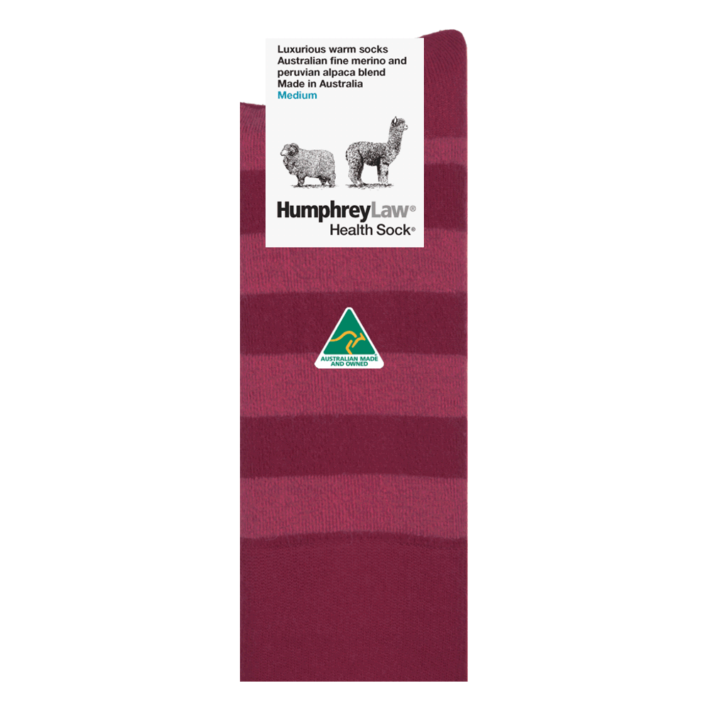 Humphrey Law Fine Merino and Peruvian Alpaca Blend Stripe Socks