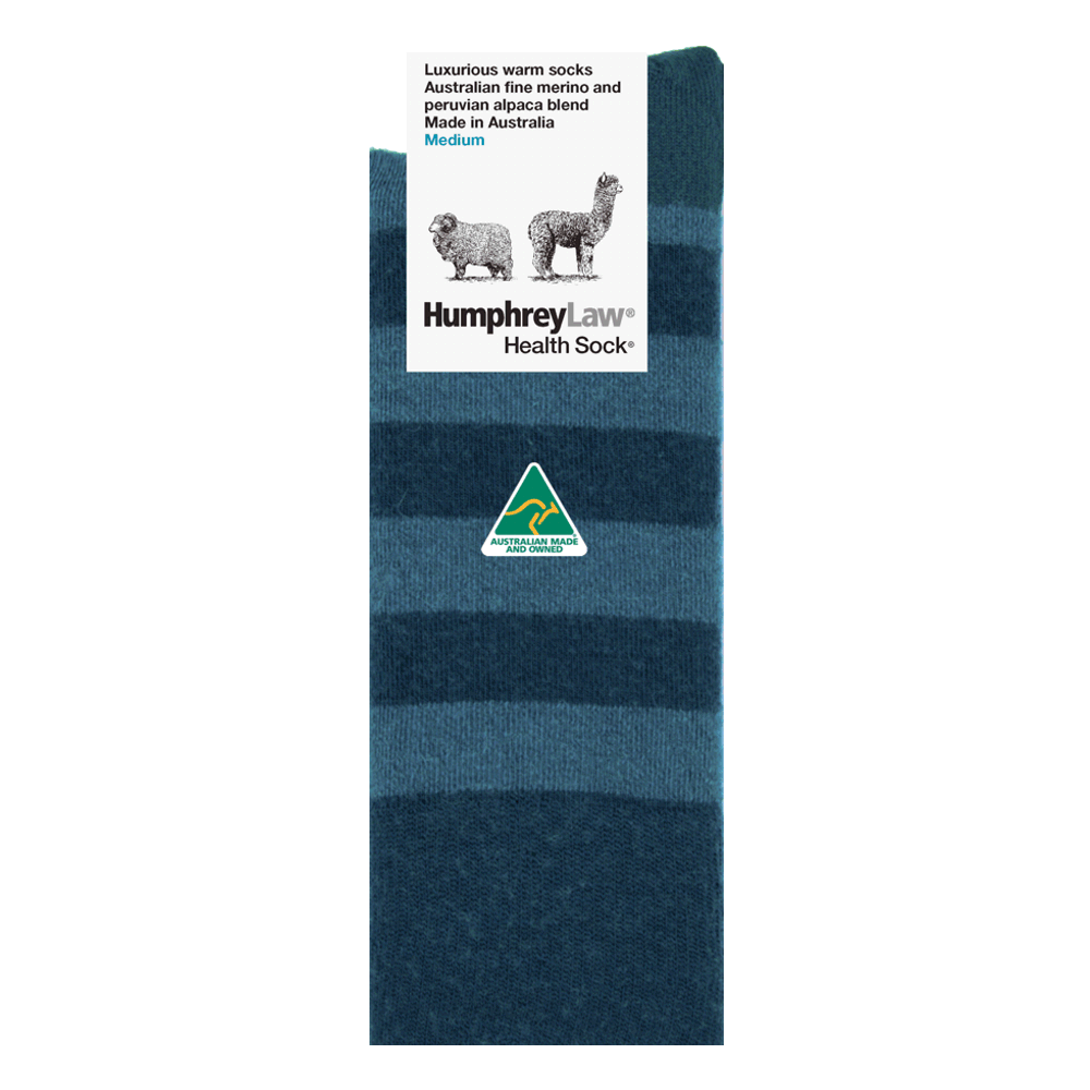 Humphrey Law Fine Merino and Peruvian Alpaca Blend Stripe Socks