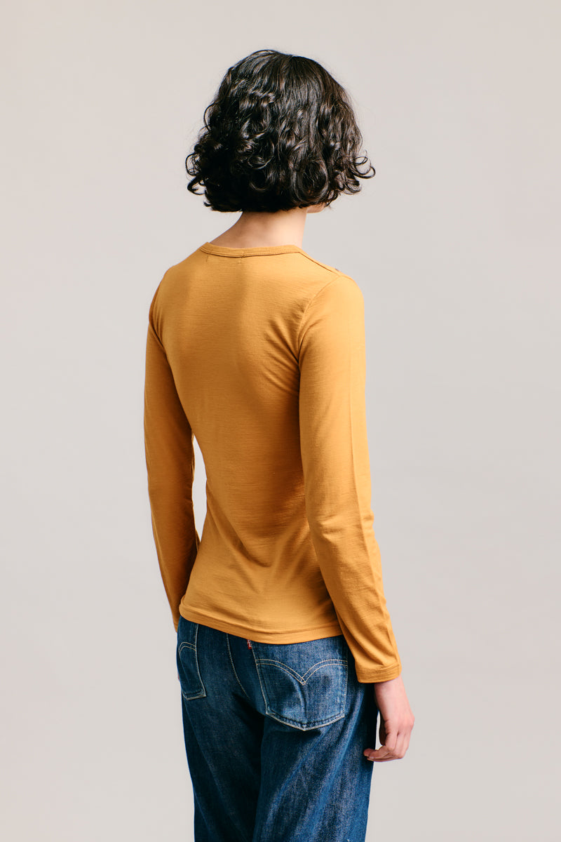 Golden Wattle & Moth Merino Long Sleeve Top
