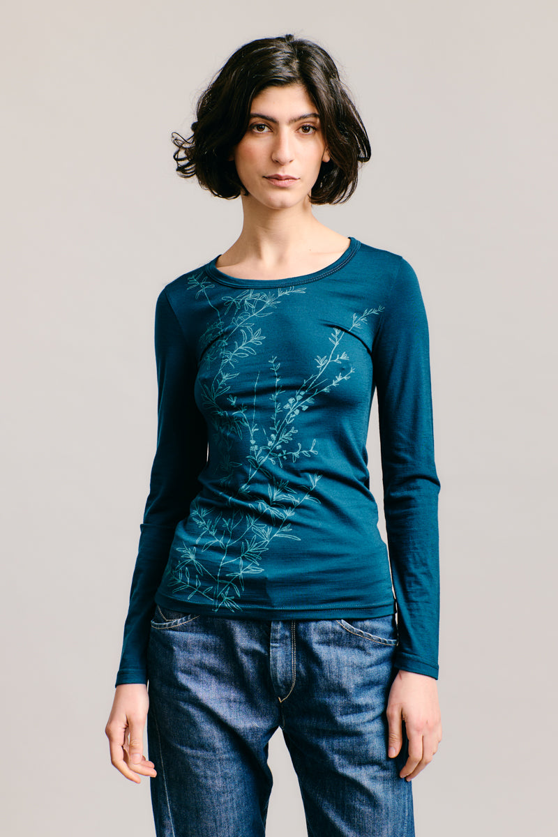 Riverbend Tea-tree Merino Long Sleeve Top