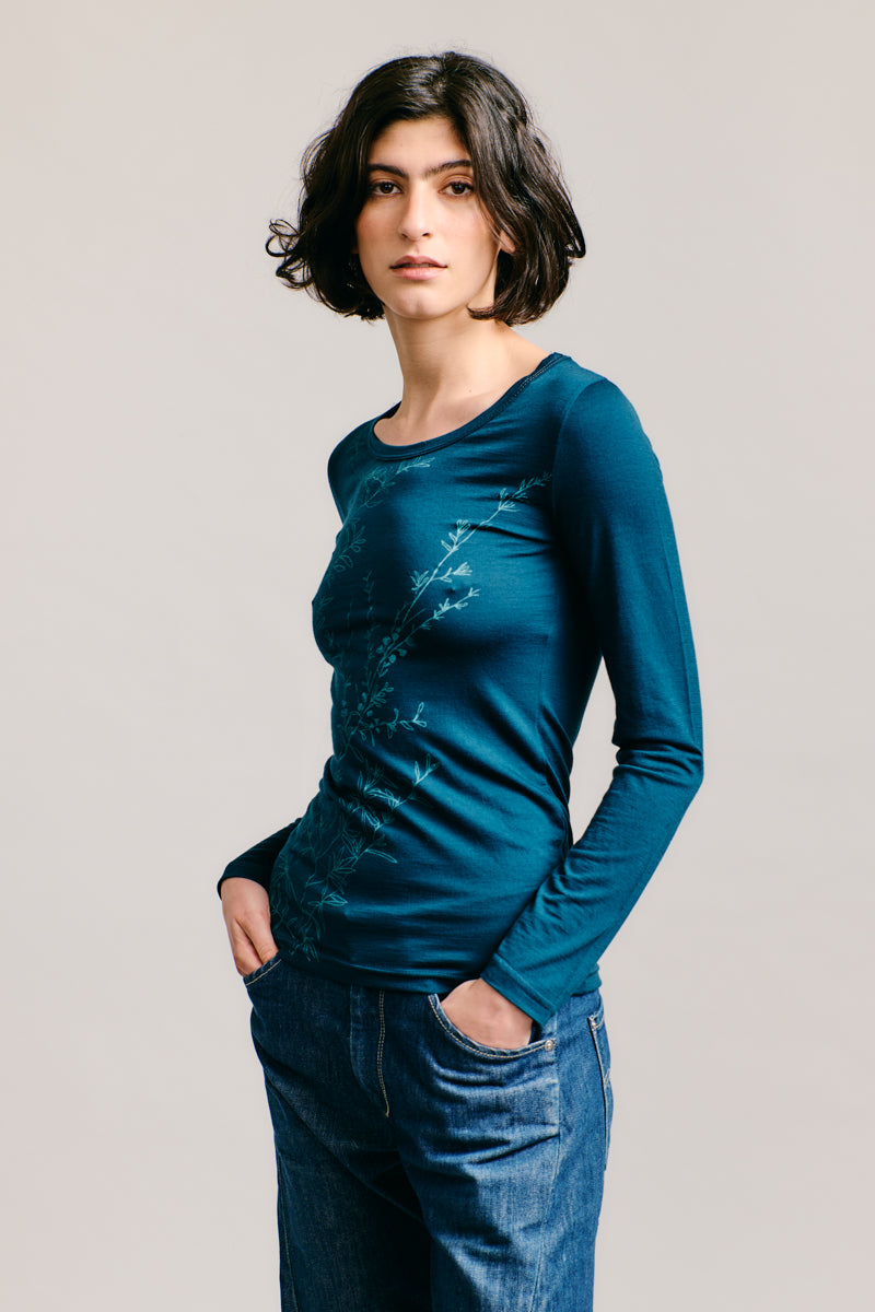 Riverbend Tea-tree Merino Long Sleeve Top