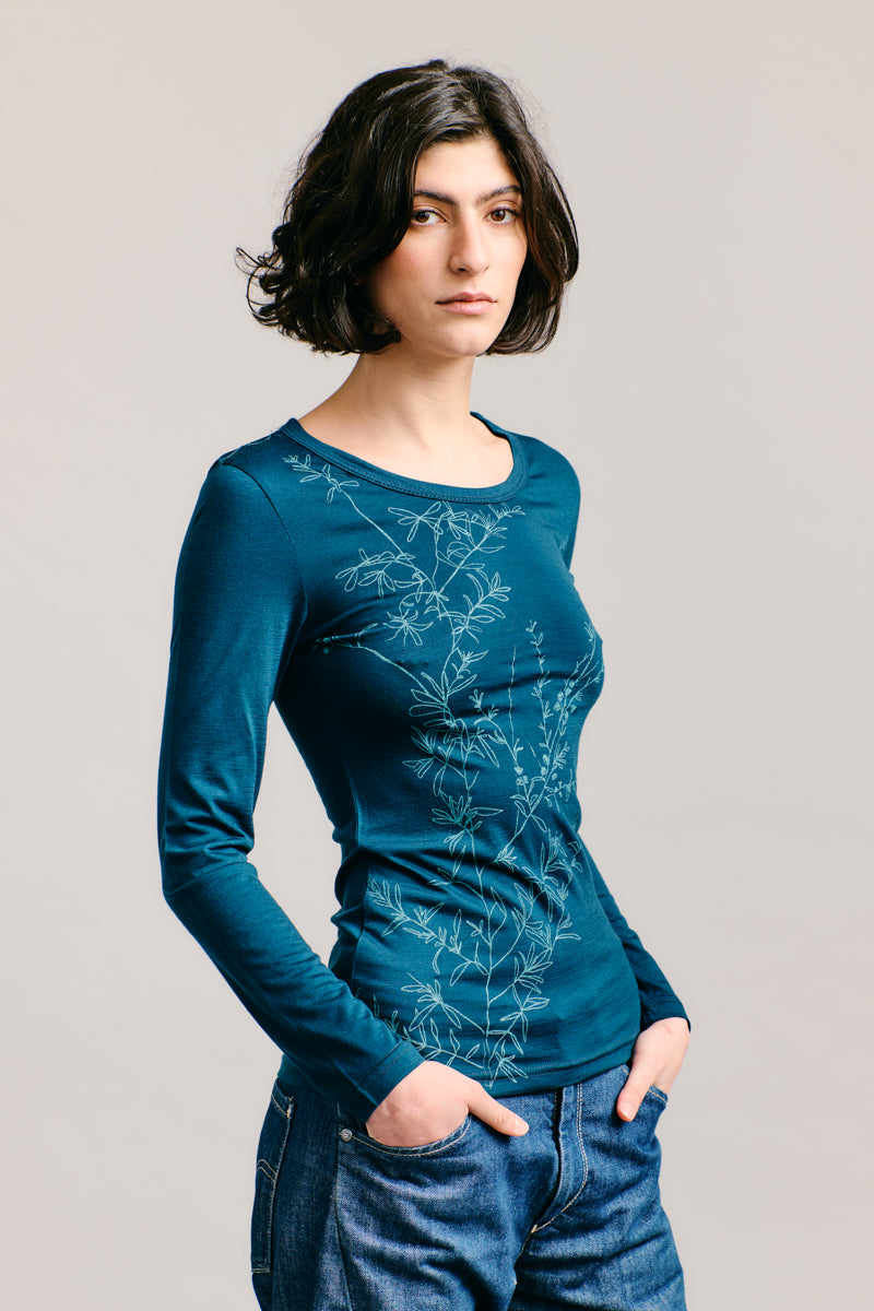 Riverbend Tea-tree Merino Long Sleeve Top