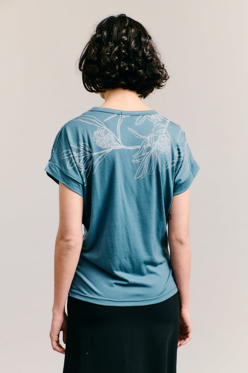Sky Banskia Merino T-Shirt