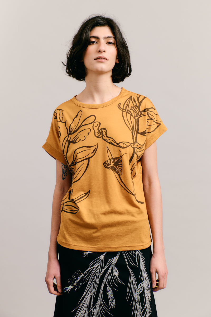 Golden Wattle & Moth Merino TShirt