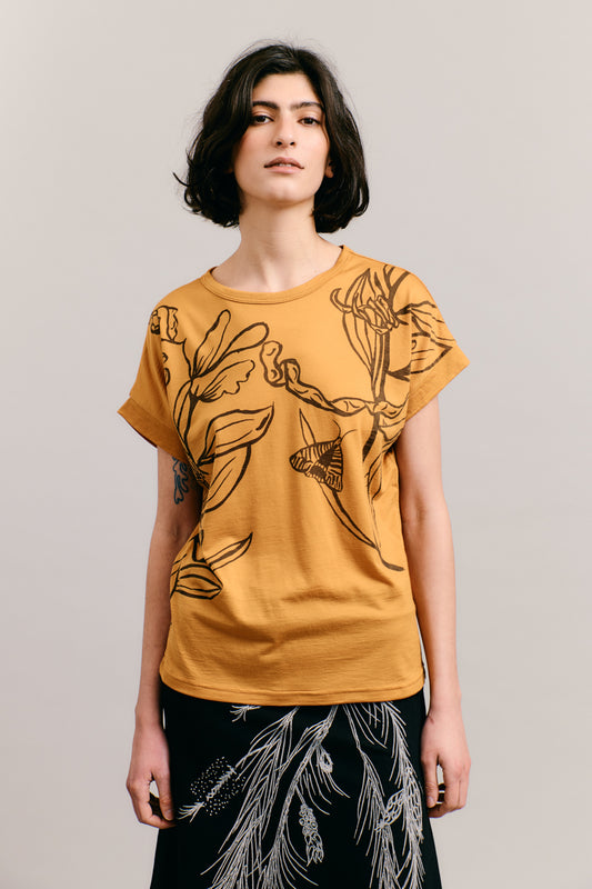 Golden Wattle & Moth Merino TShirt