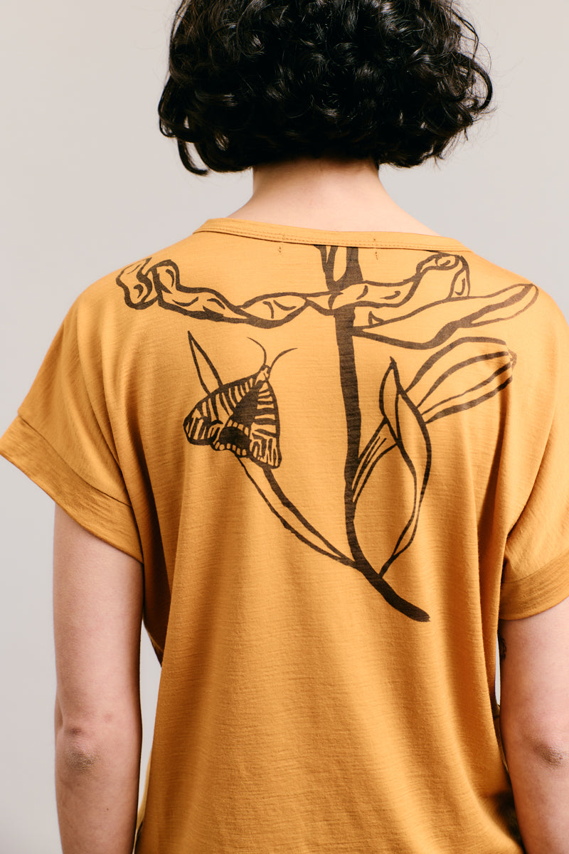 Golden Wattle & Moth Merino TShirt