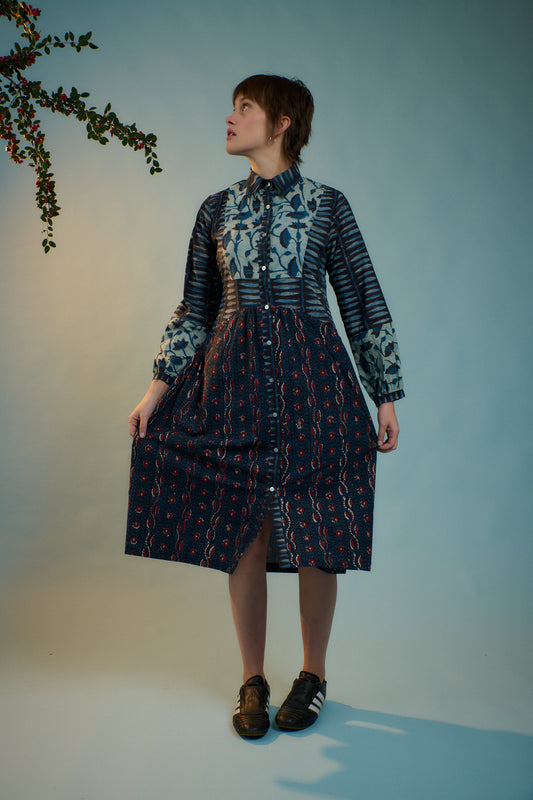 Indigo Flower Market Dress