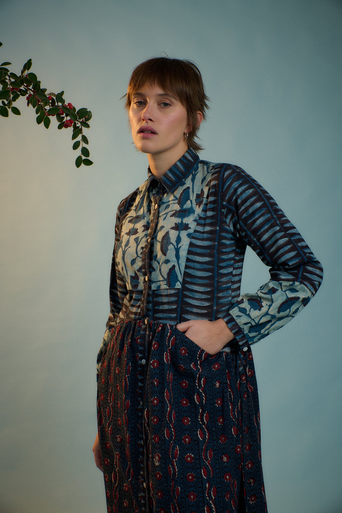 Indigo Flower Market Dress