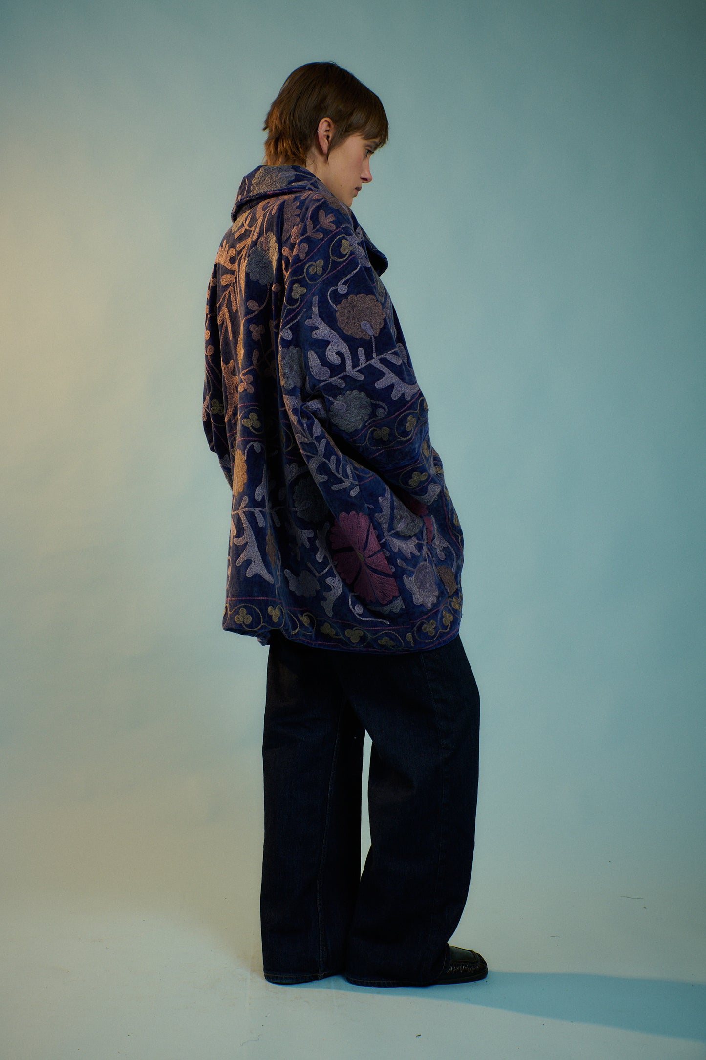 Midnight Velvet Cocoon Coat