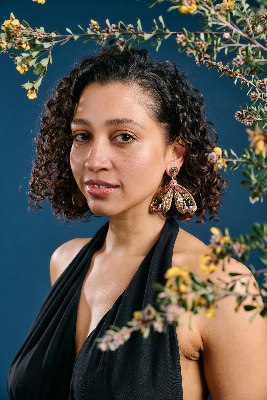 Bronze Moth Earrings