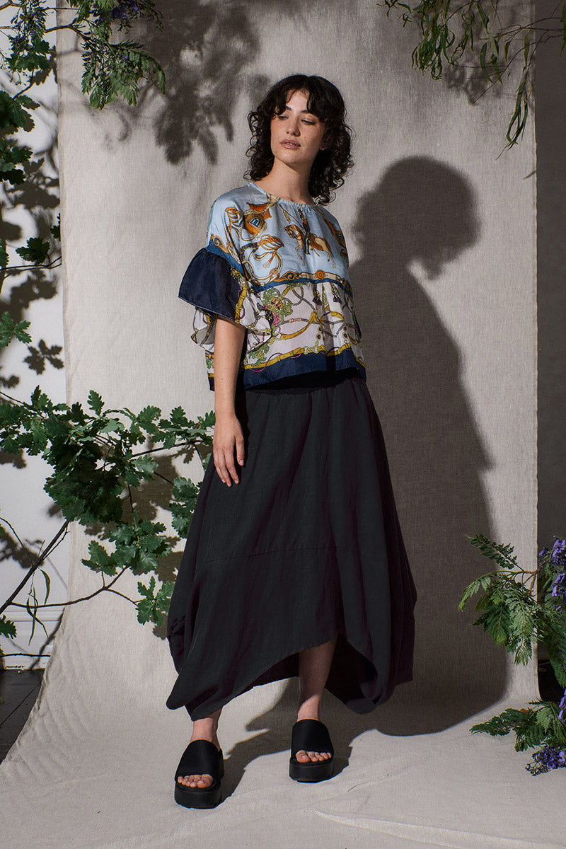 Ghibli Hemp Skirt (black)