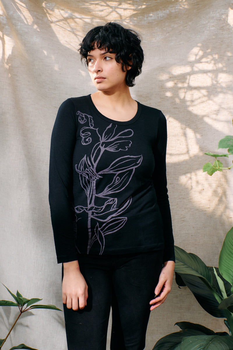 Wattle and Moth Merino Top