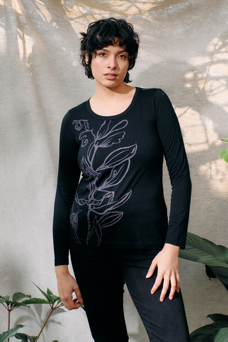 Wattle and Moth Merino Top