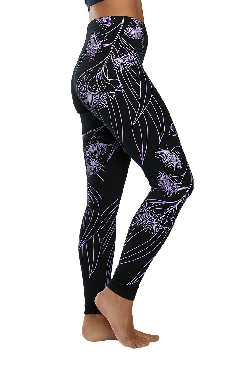 Black Cotton Gumflower Leggings