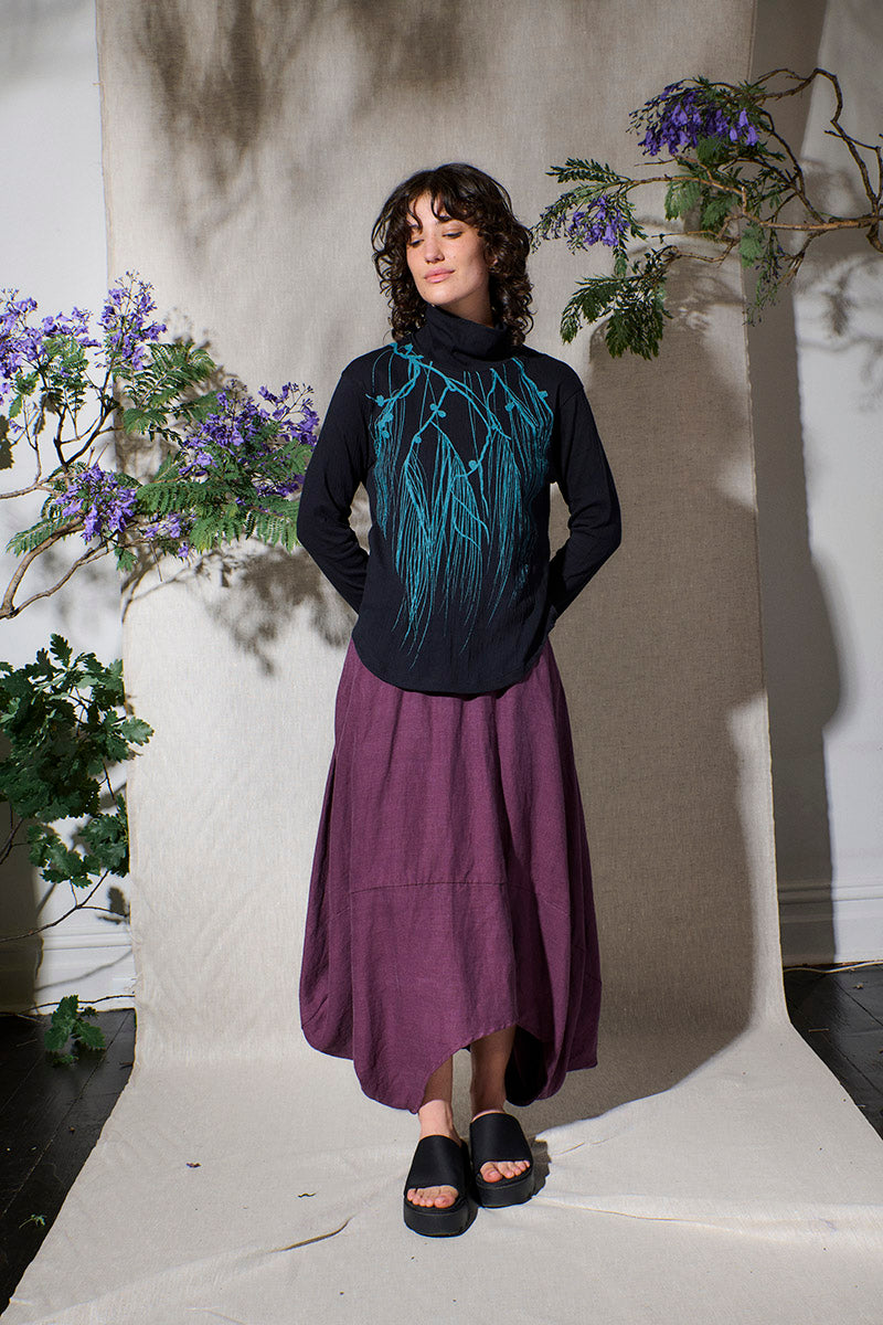Shea oak high neck top