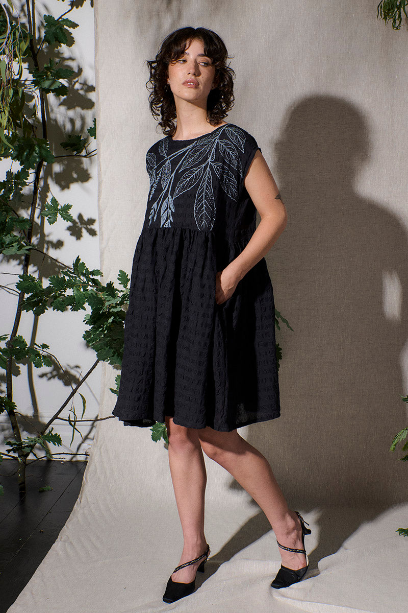 Silky Oak Seersucker Dress