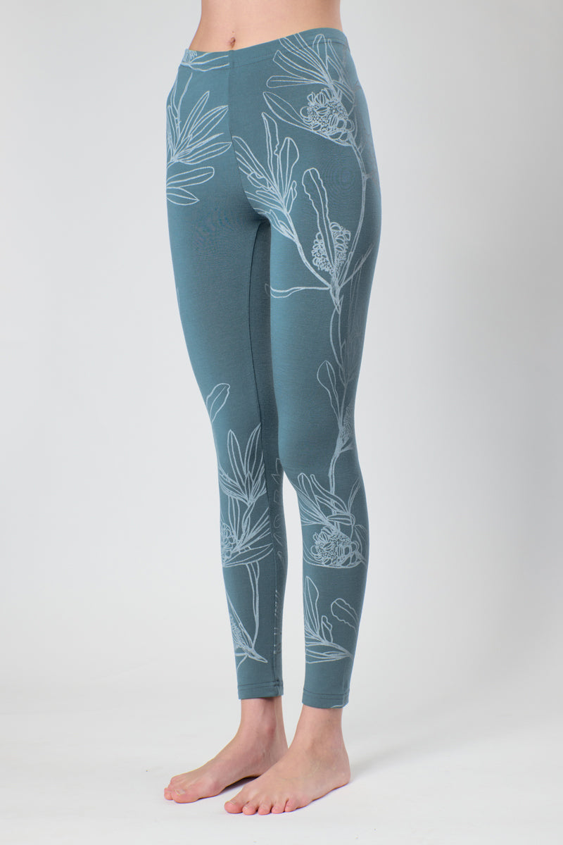 Sky Banksia Merino Leggings