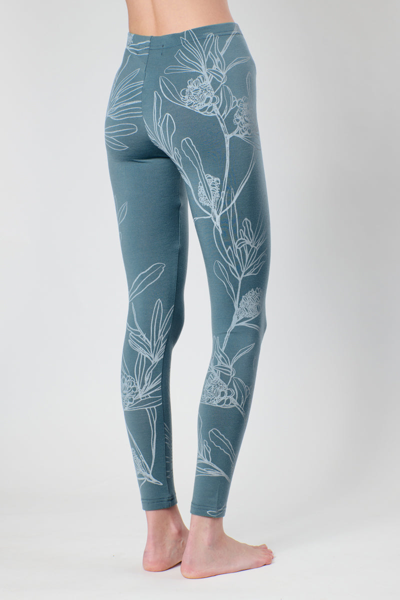 Sky Banksia Merino Leggings