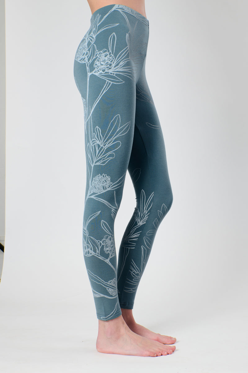 Sky Banksia Merino Leggings