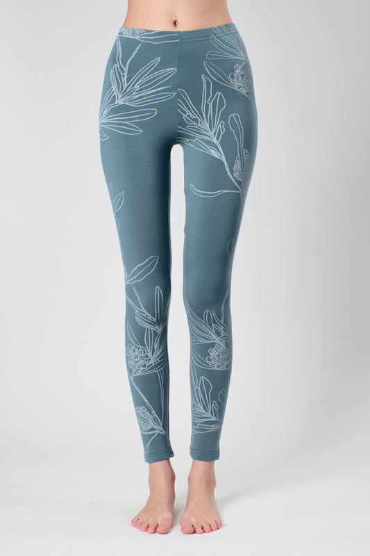 Sky Banksia Merino Leggings