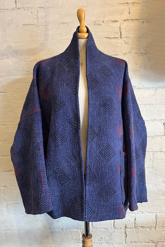 Stone Wash Kantha Coat