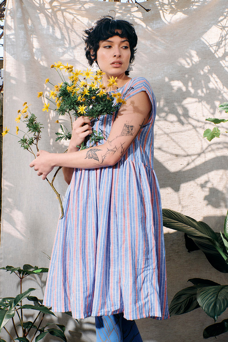 Stripey gumnut dress