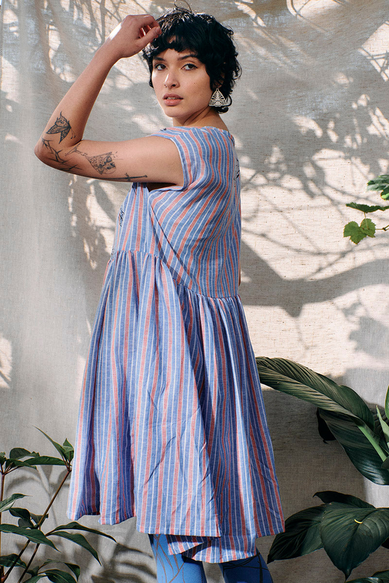 Stripey gumnut dress
