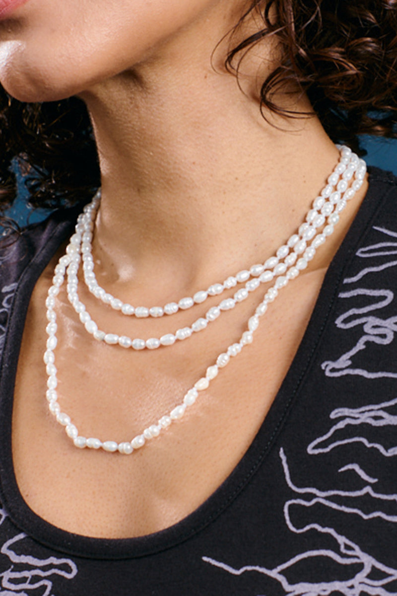 Hand-Knotted Pearl Necklace
